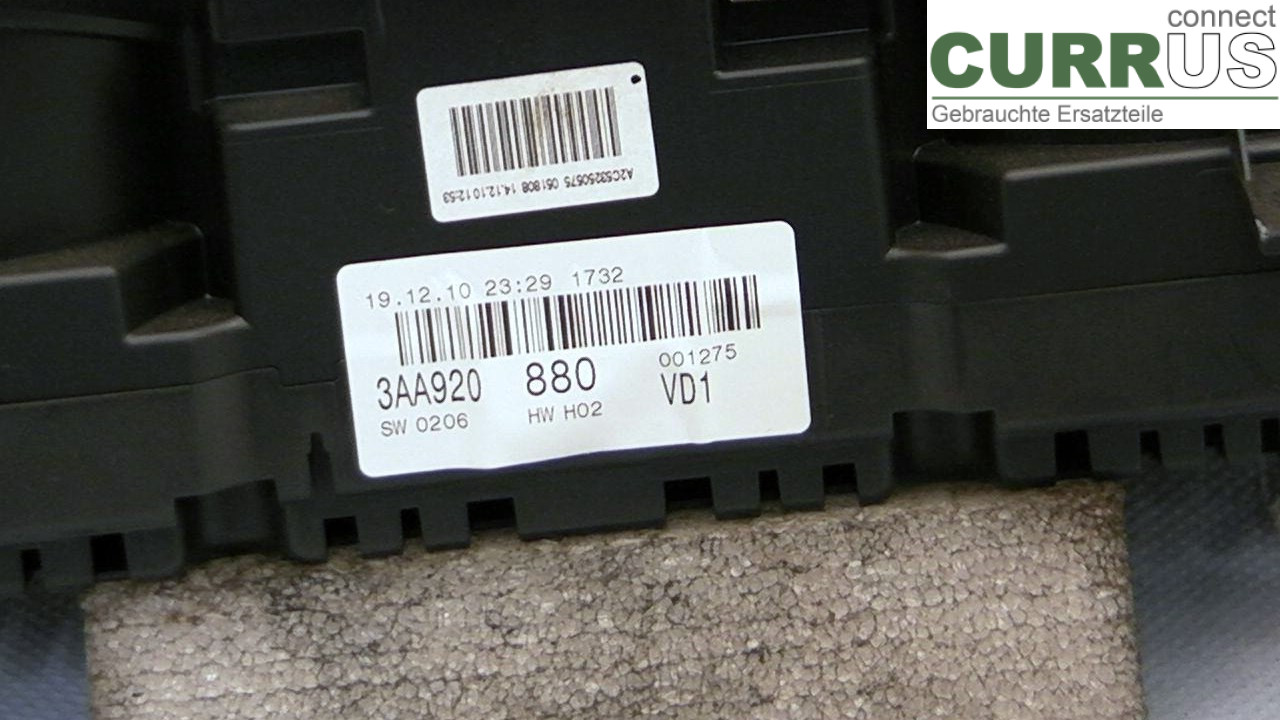  Instrument cluster / comb 3AA920880 1.8TEK4