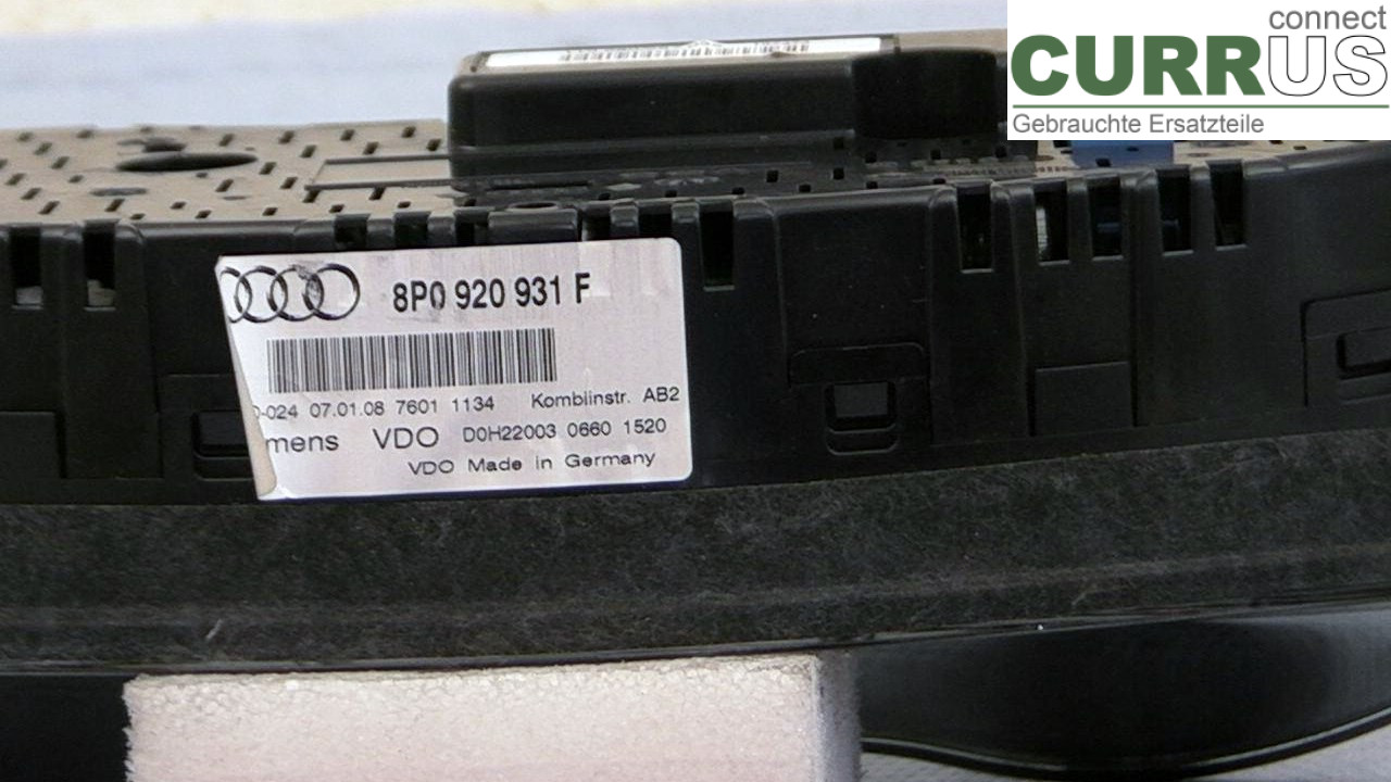  Instrument cluster / comb 8P0920931F 1.8TEK4