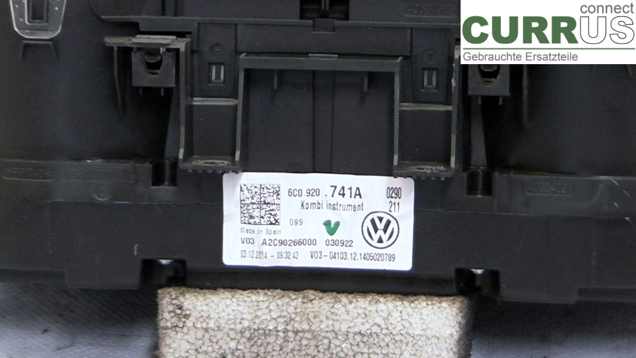  Instrumentpanel / kombiinstrument 6CO920741A 1.4TDI