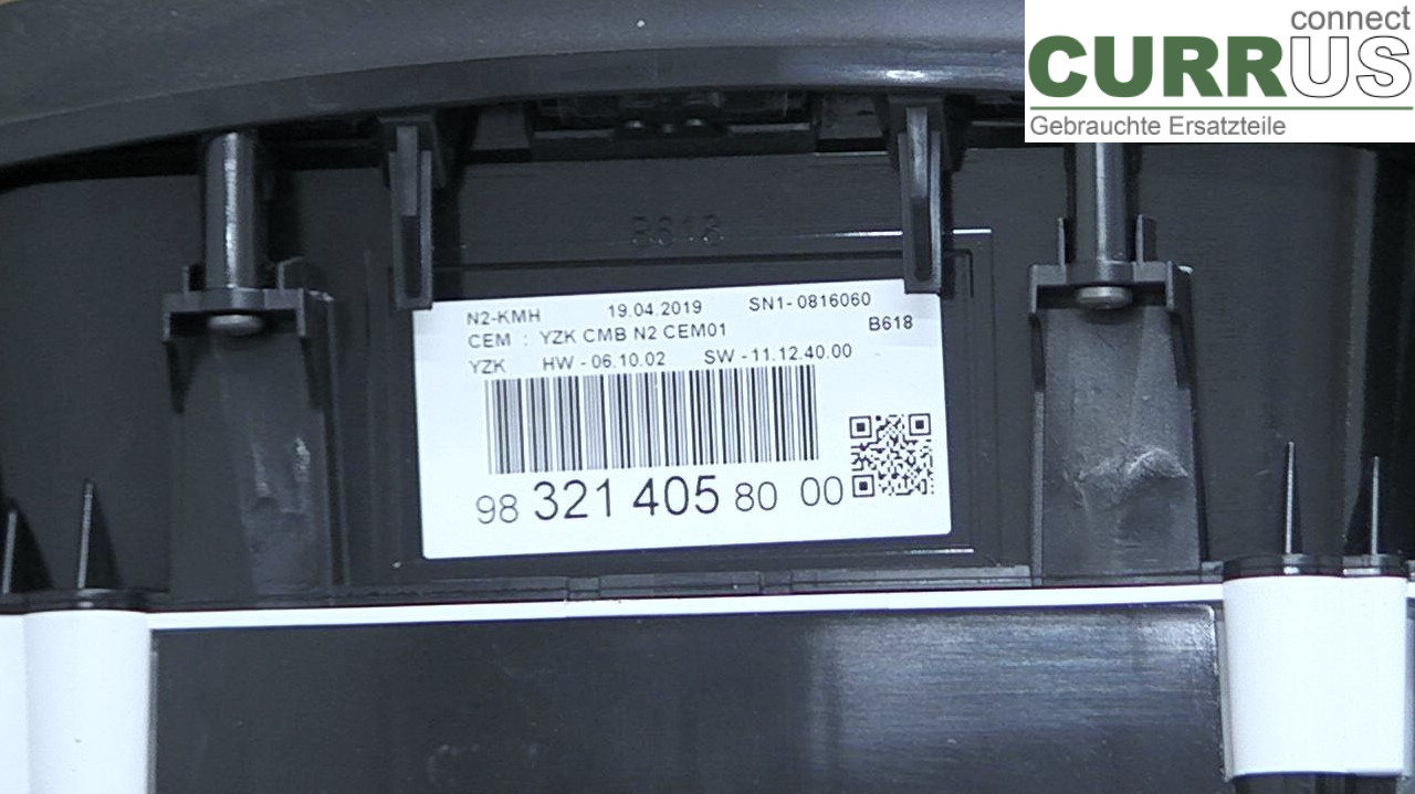  Bloc instruments / combiné 9832140580 1.2EK4