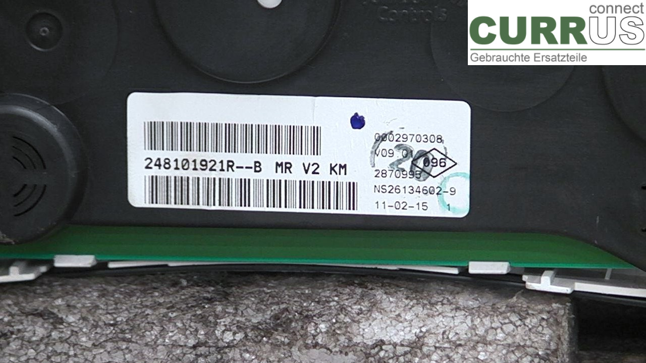  Bloc instruments / combiné 248101921R-B 1.5DCI