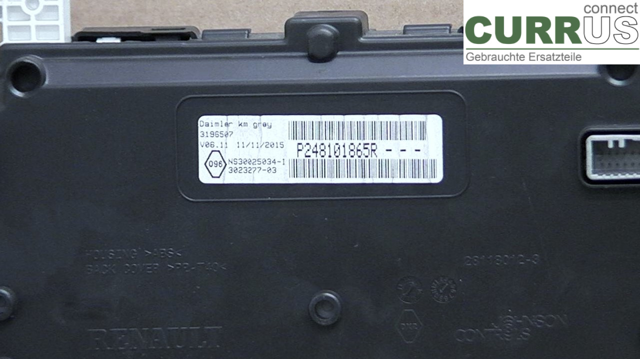  Bloc instruments / combiné P248101865R 1.5CDI