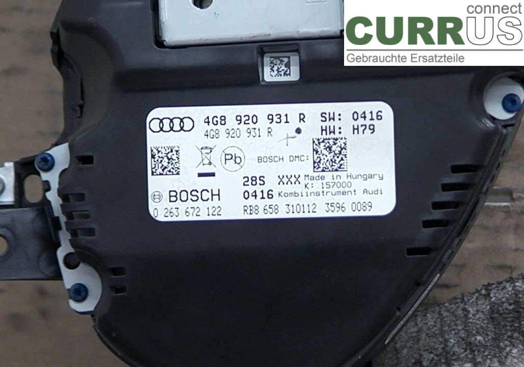 Instrument cluster / comb 4G8920931R 3.0TDI