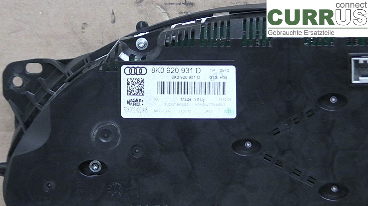  Instrument cluster / comb 8K0920931D 1.8TEK4