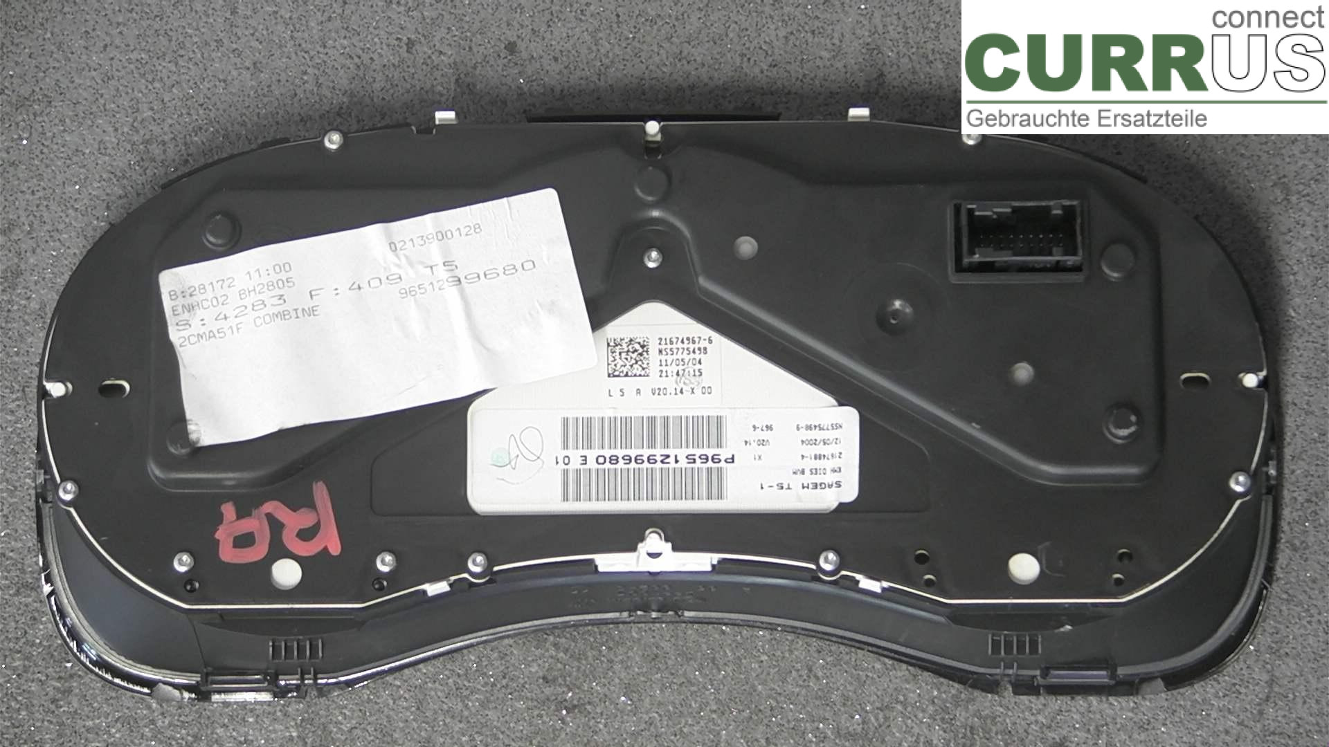  Instrument cluster / comb 9651299680 E 1.6HDI