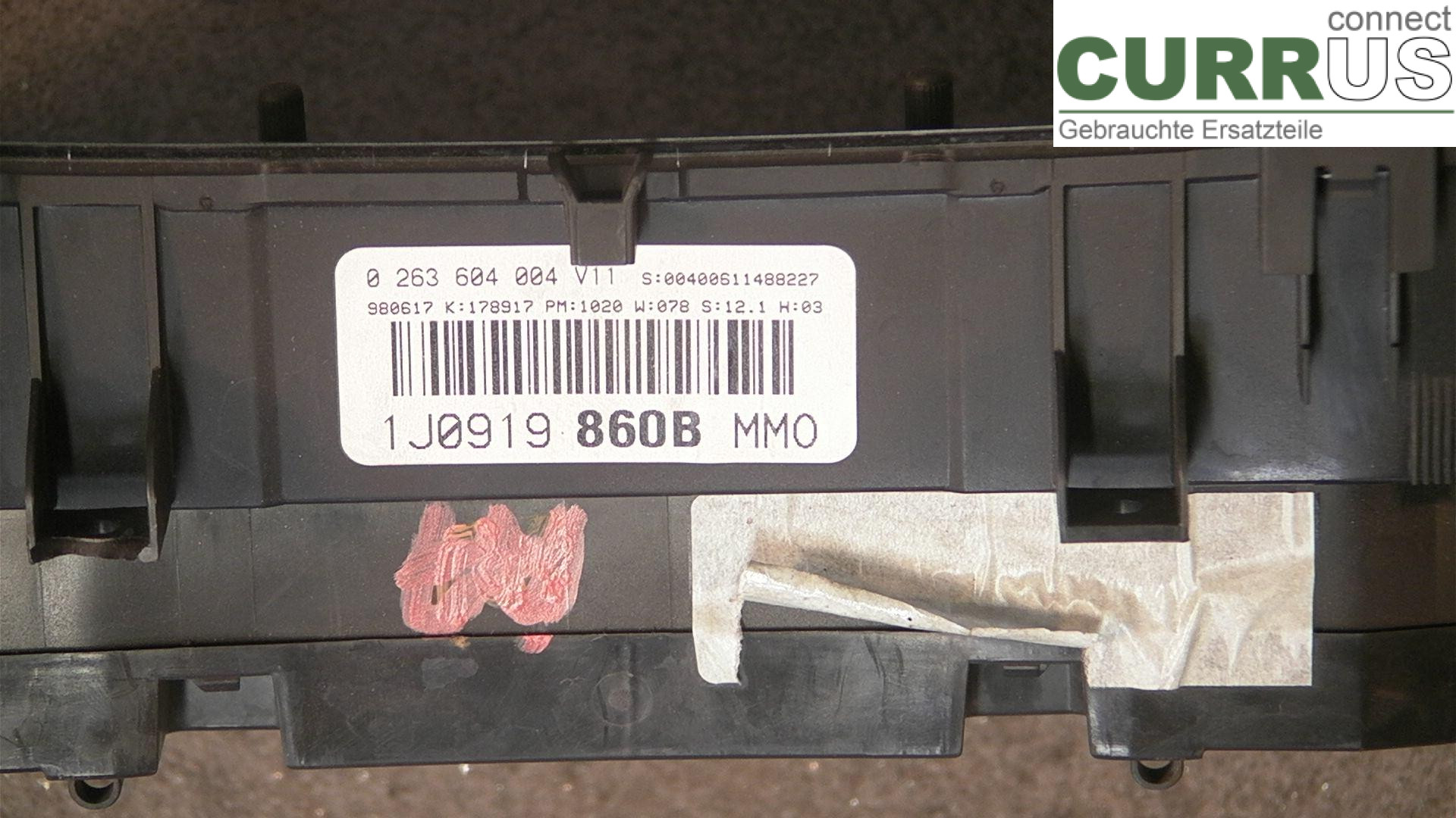  Instrumentenkombination 1J0919860B MOTOMET 1.9TDI