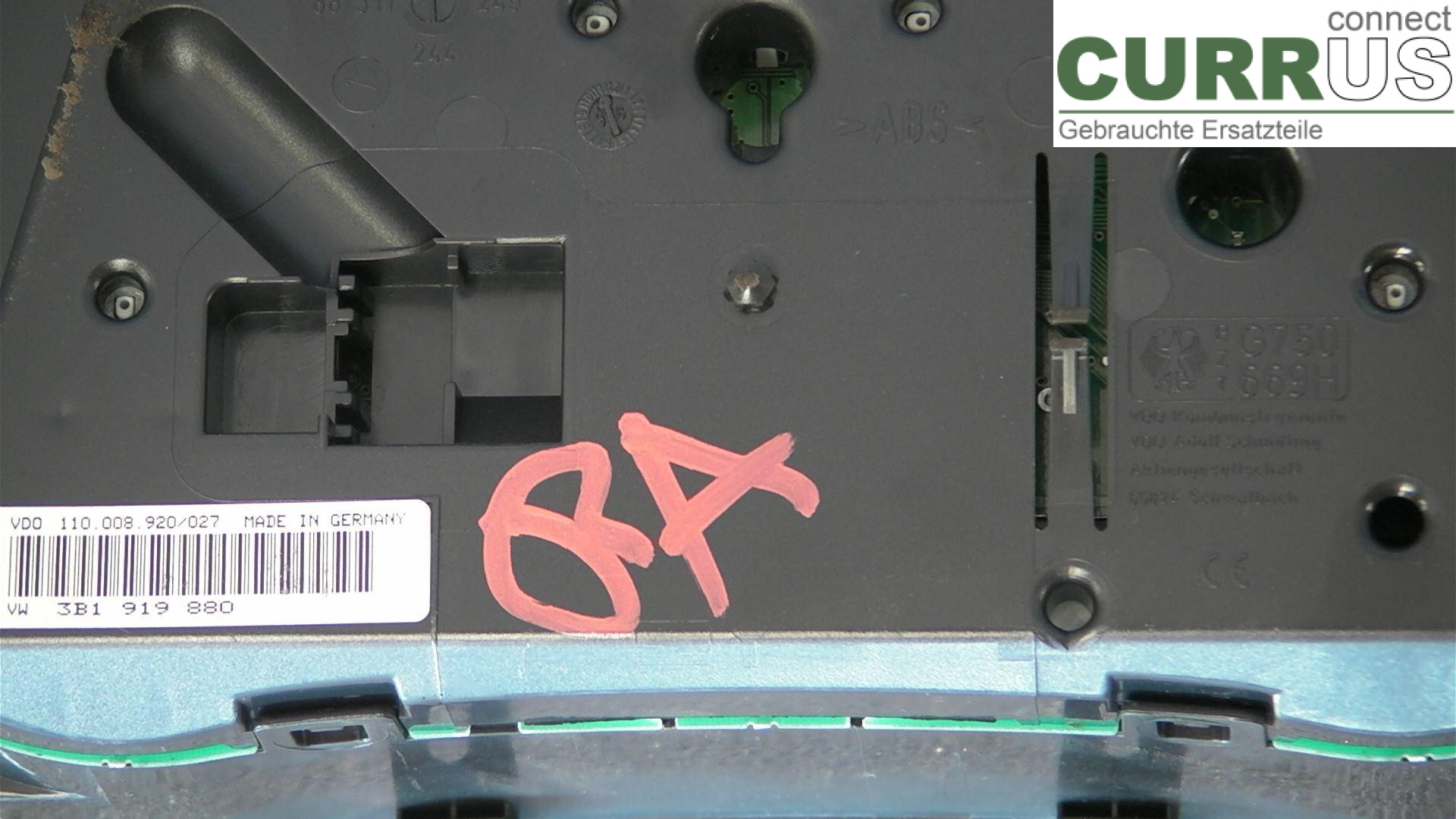  Instrument cluster / comb 3B1919880 2.8V6