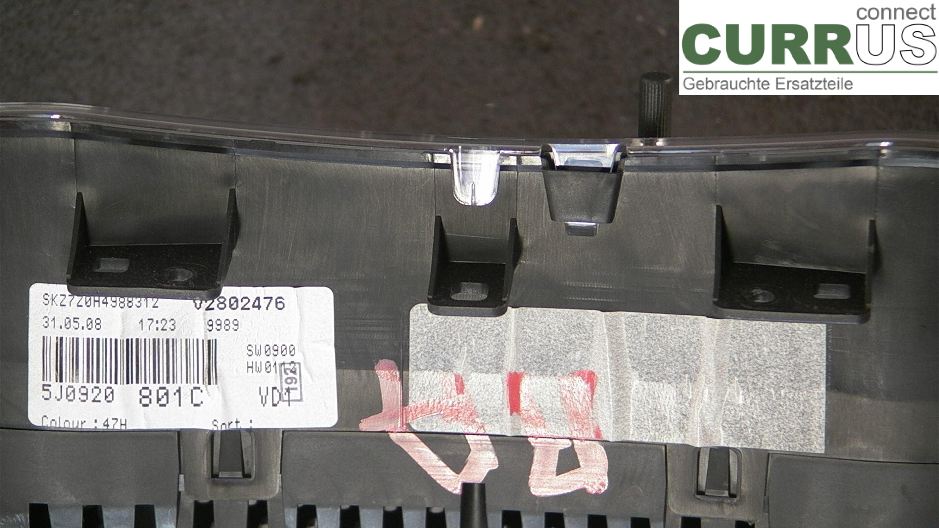  Instrument cluster / comb 5J0920801C 1.4TDI