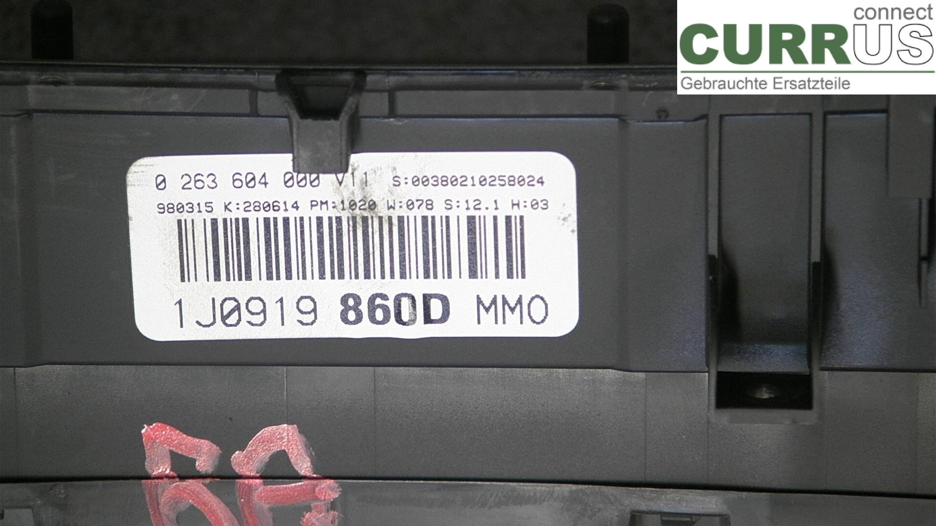  Instrument cluster / comb 1J0919860D 1.8EDC4