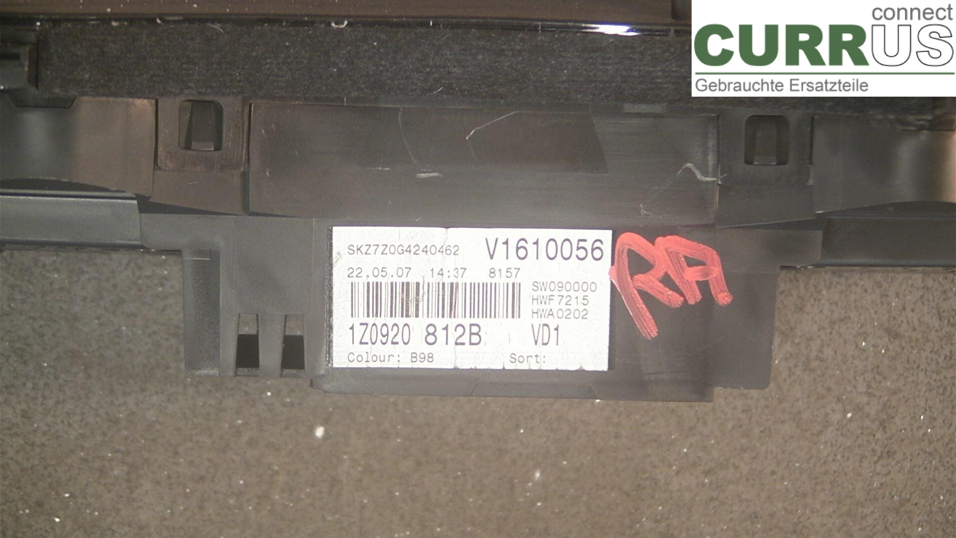 Instrument cluster / comb  1.6FSI