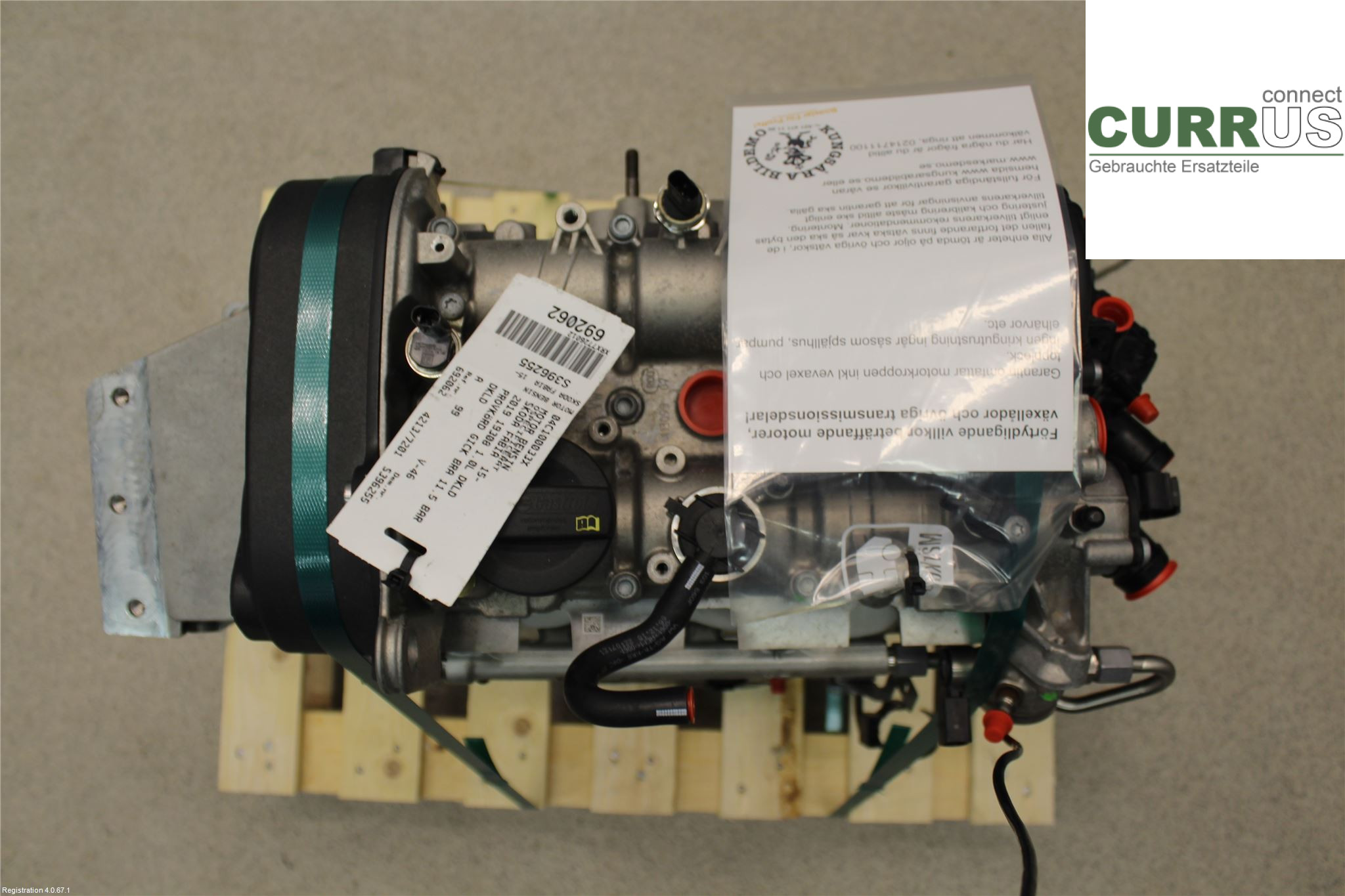 SKODA FABIA  15- Motor 04C100033X 1.0L DKLD