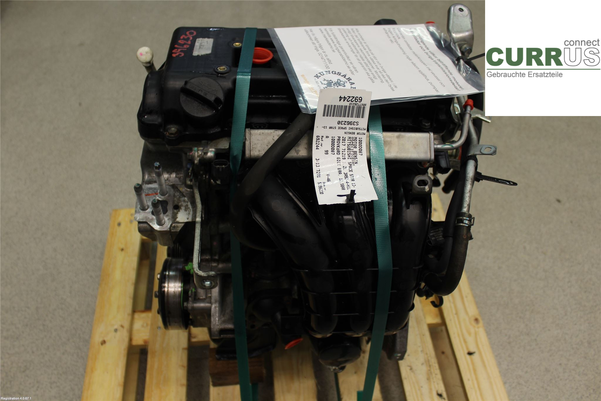 MITSUBISHI SPACE STAR 13- Engine 1000D087 1.2L 3A92-4-H1L