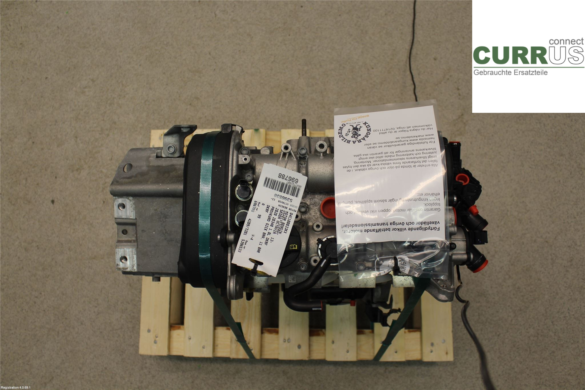 SKODA OCTAVIA  13-20 Motor 04C100098MX 1.0L DKRF