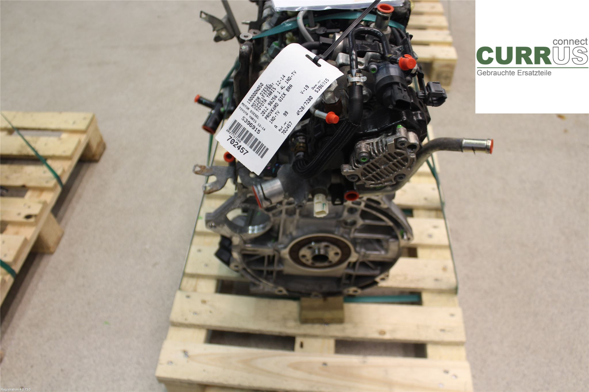 TOYOTA YARIS       12-14 Motor 190000N050 1.4L 1ND-TV
