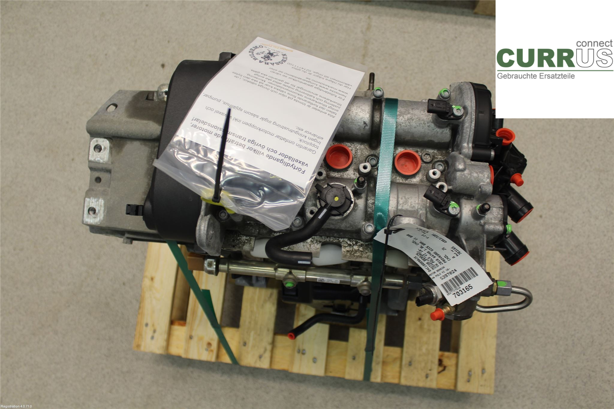 VW POLO VI 18- Motor 04C100098JX 1.0L CHZL