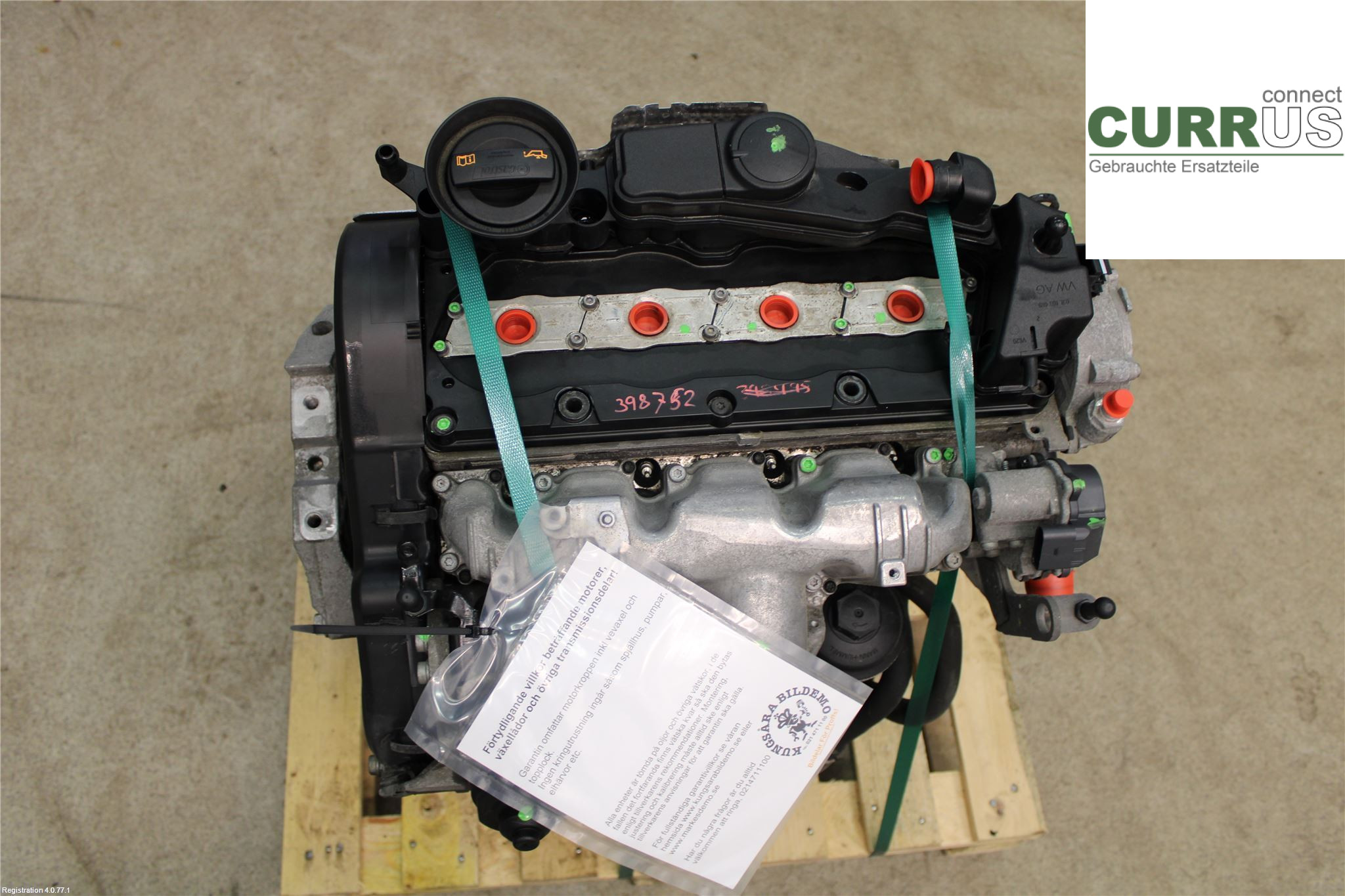 VW GOLF VI     09-13 Motor 03L100091X 2.0L CBDC