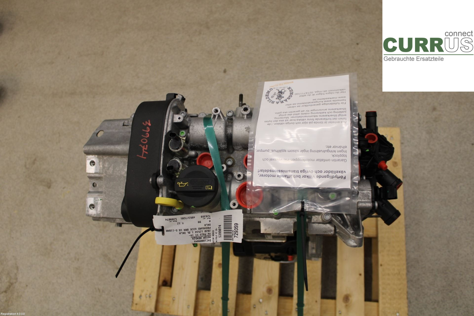 VW POLO VI 18- Motor 04C100098MX 1.0L DKLA