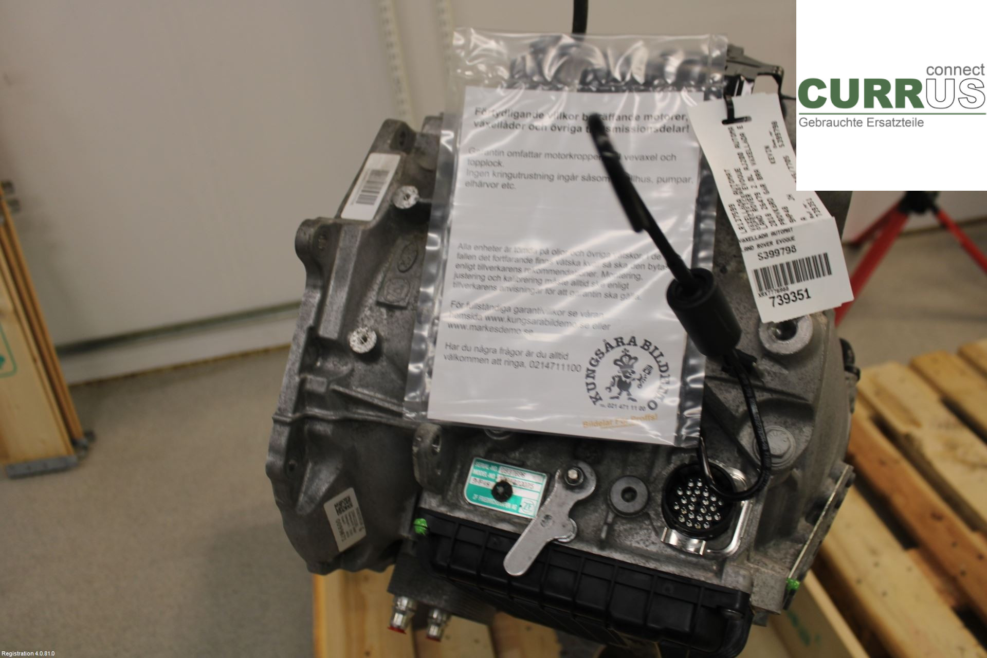 LAND ROVER EVOQUE  L538  11-18 Gearbox (Automatic) LR137599 2.0L AJ200