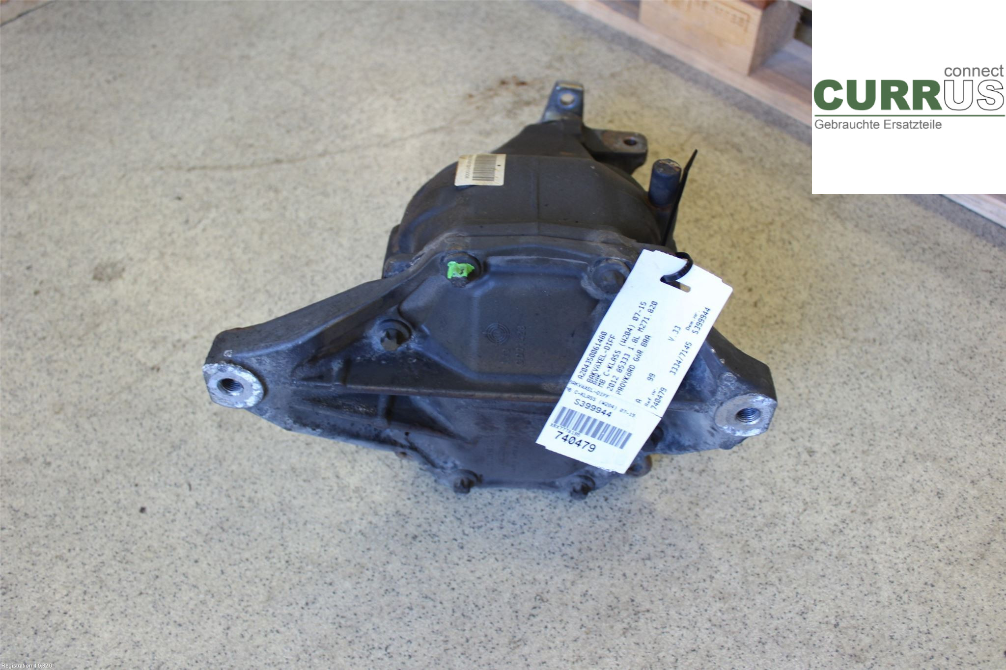 MB C (204)   07-15 Differential A204350061480 1.8L M271.820