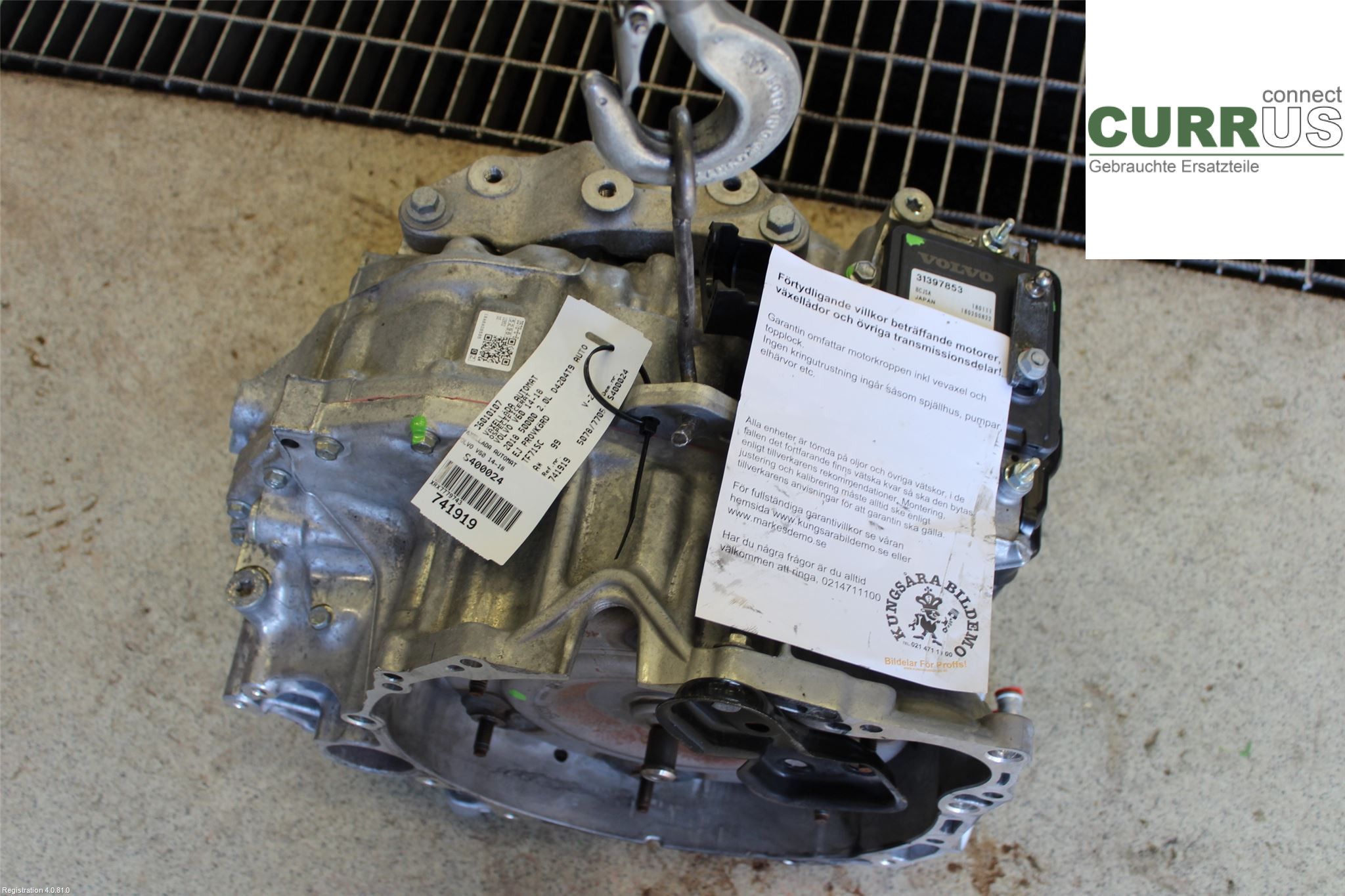 VOLVO V60  14-18 Gearkasse Automatisk 36010107 2.0L D4204T9