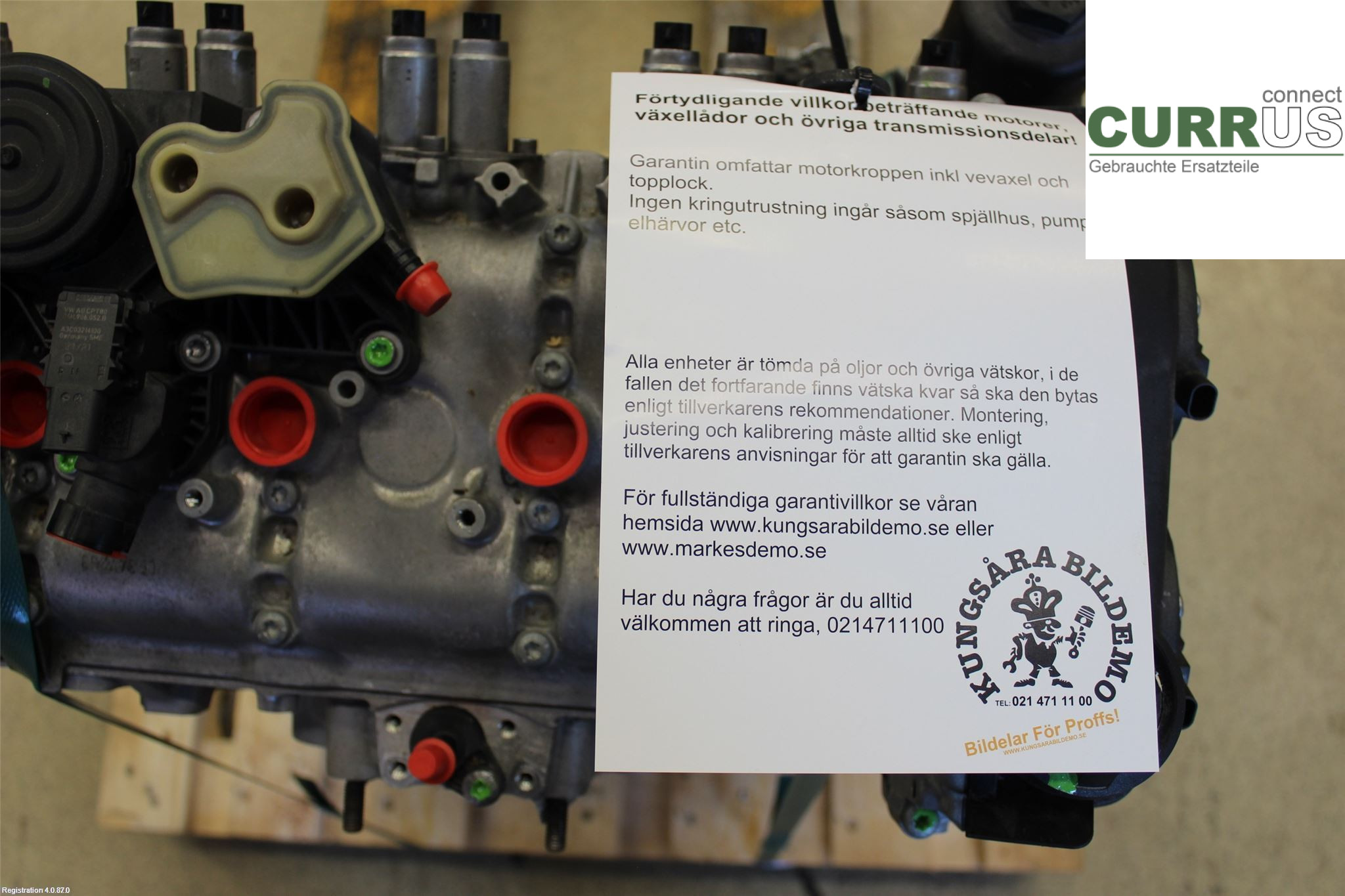 AUDI A4/S4 B9 20- Engine 06N100033   2.0L DMSA