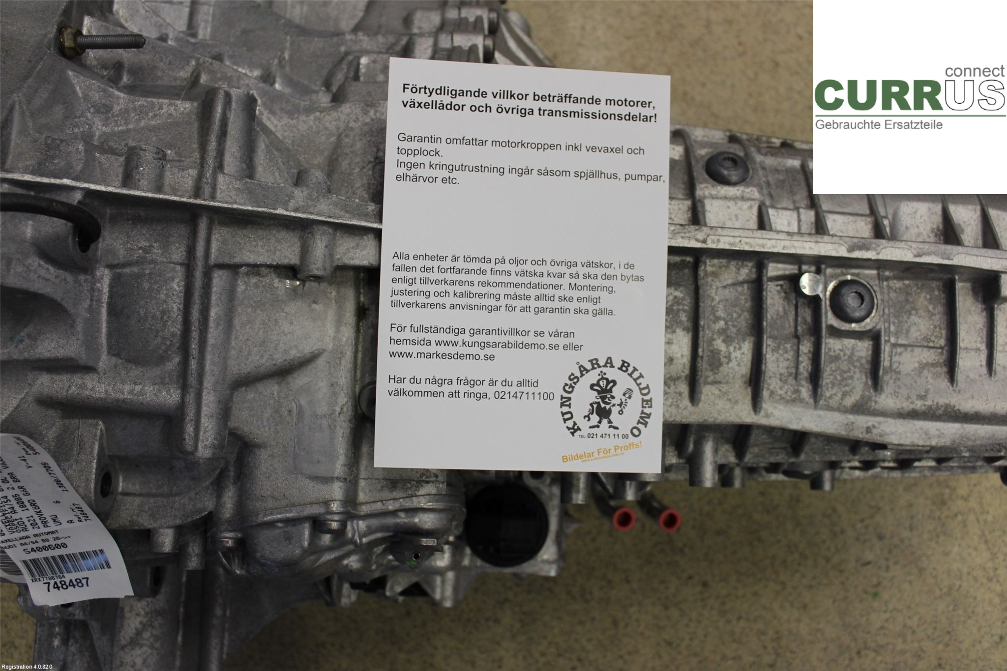 AUDI A4/S4 B9 20- Gearbox (Automatic) 0CJ300043M002 2.0L DMSA
