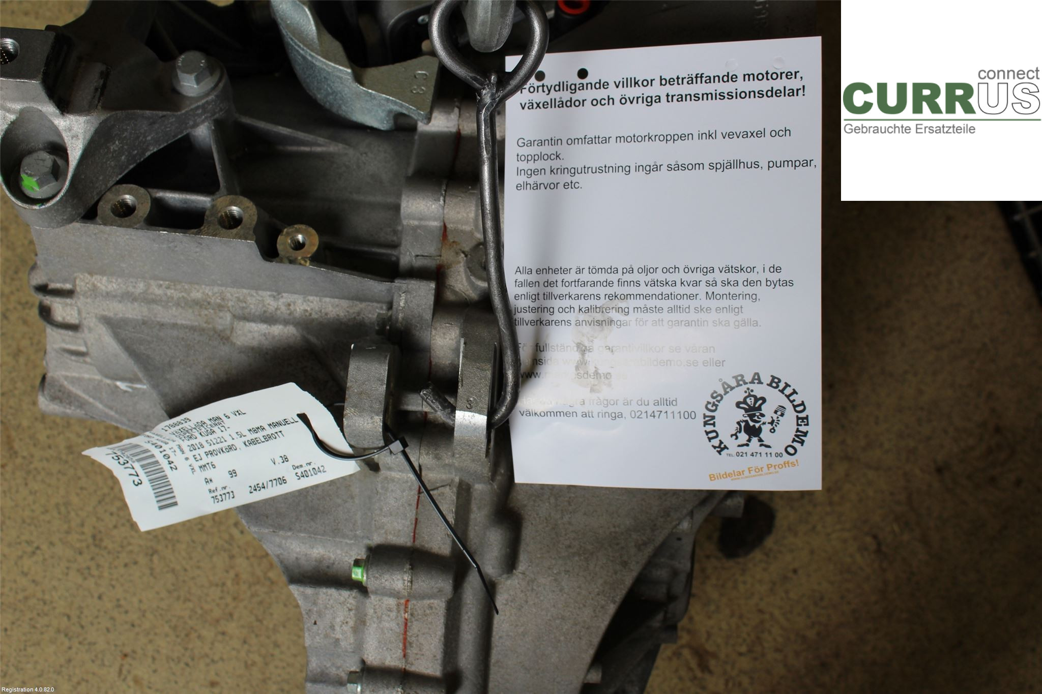 FORD KUGA  17-19 Boîte 6 vitesses 1788839 1.5L M8MA