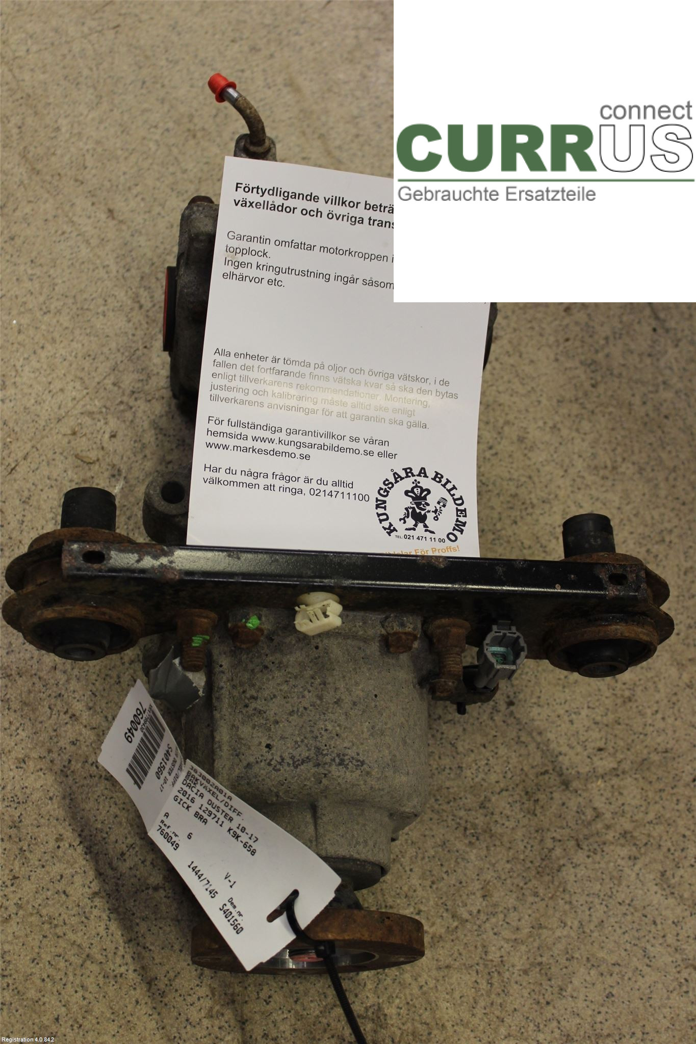 DACIA DUSTER  10-17 Differential 383002A01A K9K-658