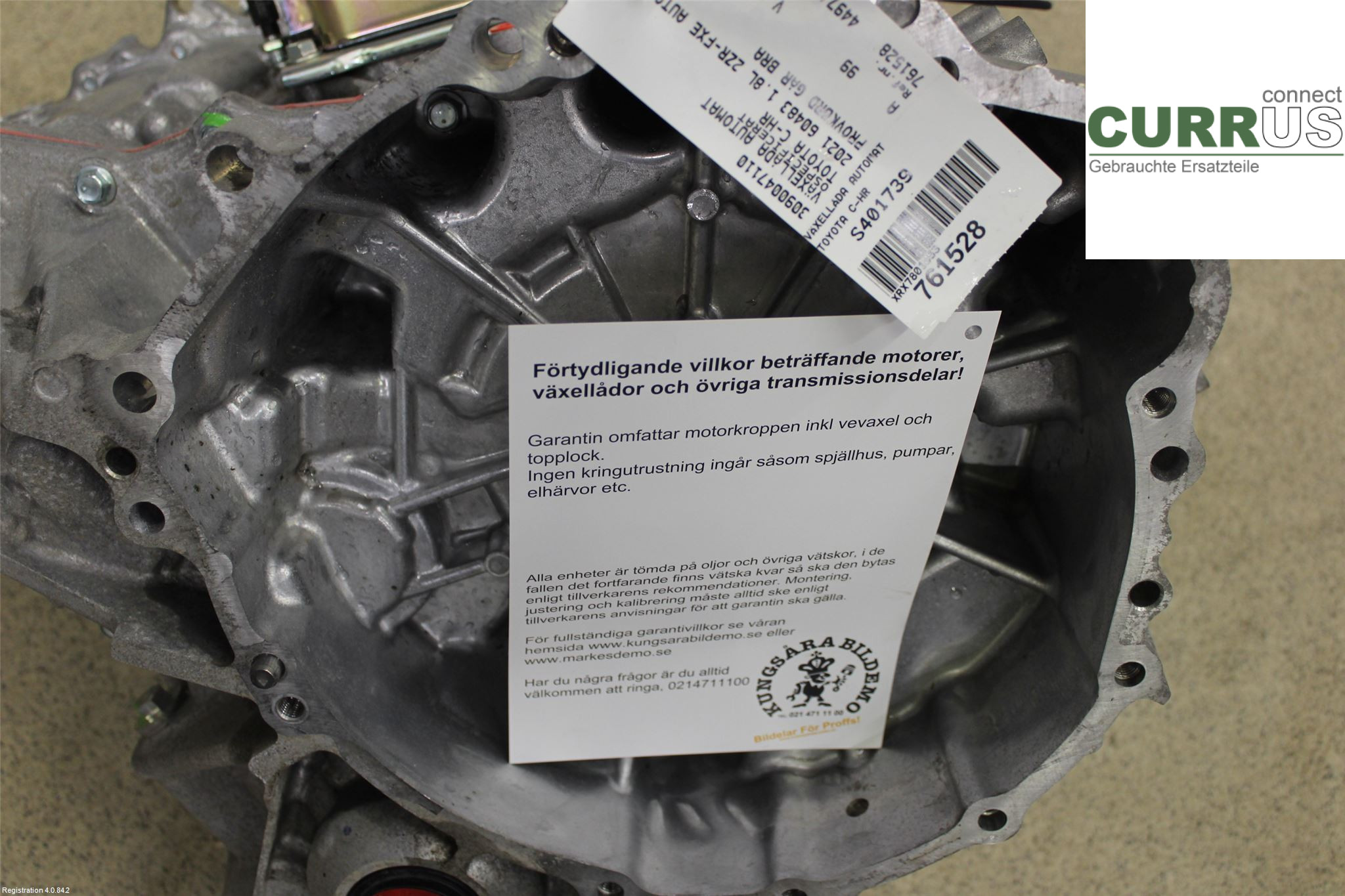 TOYOTA C-HR 16-23 Gearbox (Automatic) 3090047110 1.8L 2ZR-FXE