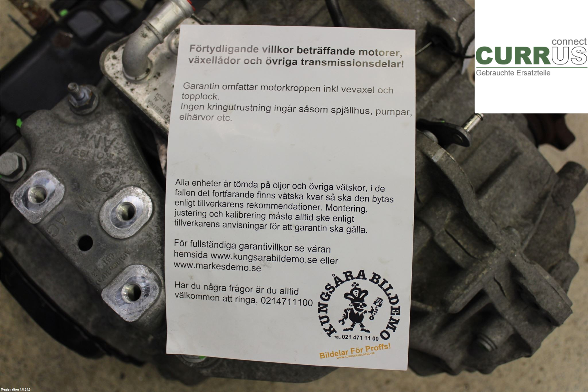 VW PASSAT  11-14 Gearbox (Automatic) 02E300054HX008 2.0L CFGB