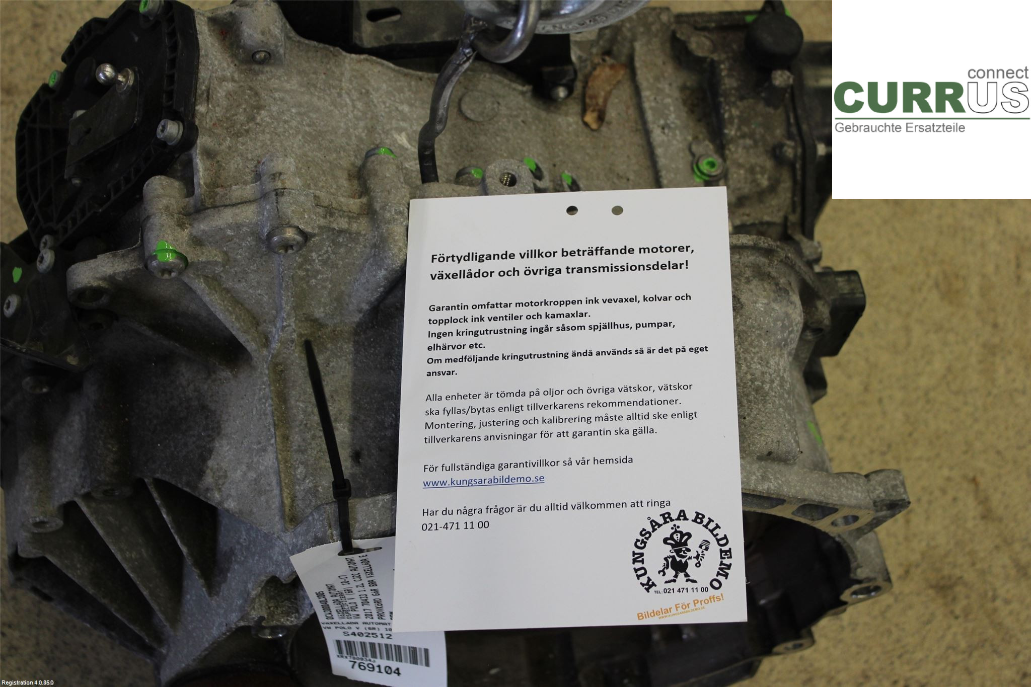 VW POLO       10-17 Gearbox (Automatic) 0CW300040LX005 1.2L CJZC