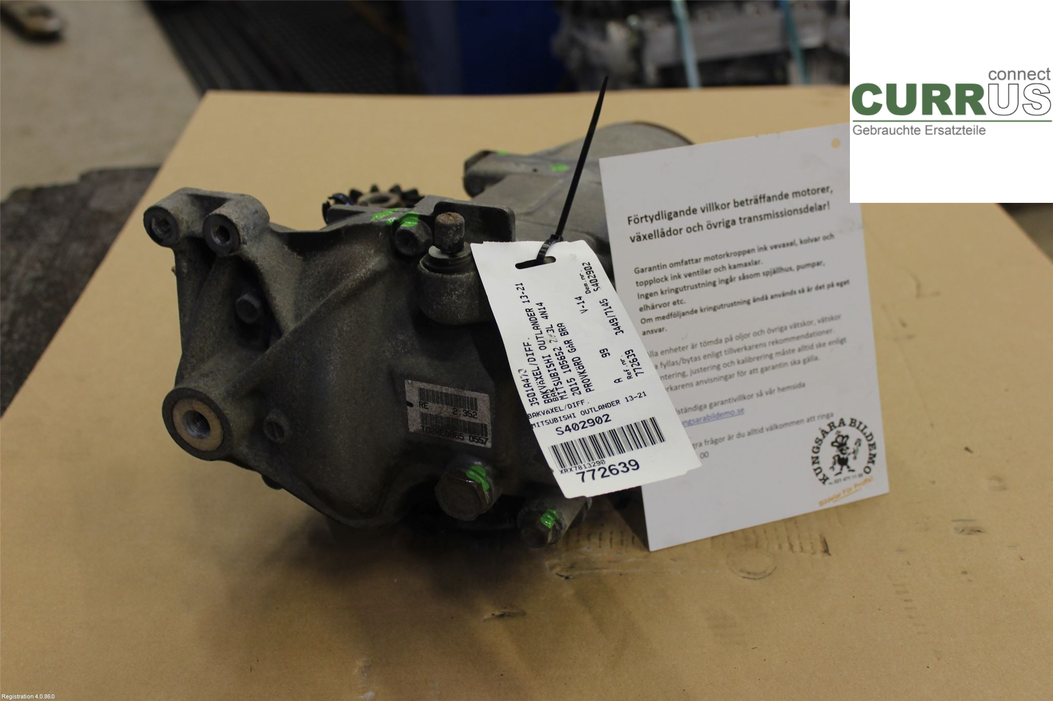 MITSUBISHI OUTLANDER 13- Differential 3501A470 2.3L 4N14