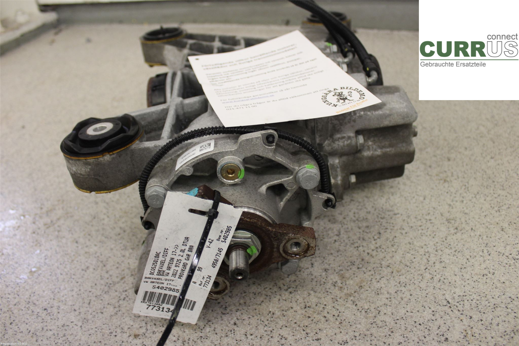 VW ARTEON  17- Differential 0CQ525010AC 2.0L DTUA
