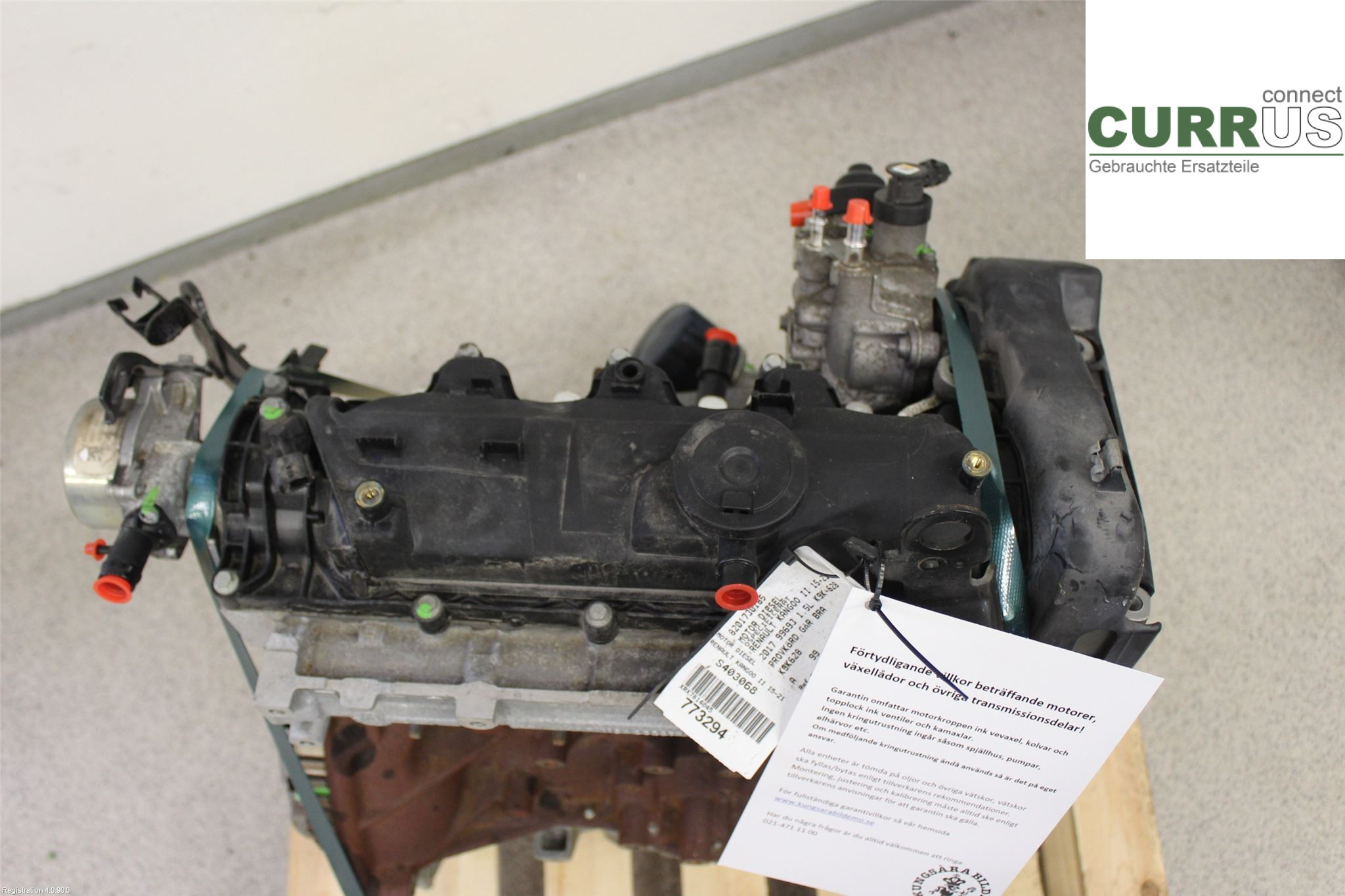 RENAULT KANGOO II  15-21 Engine 8201730185 1.5L K9K-628
