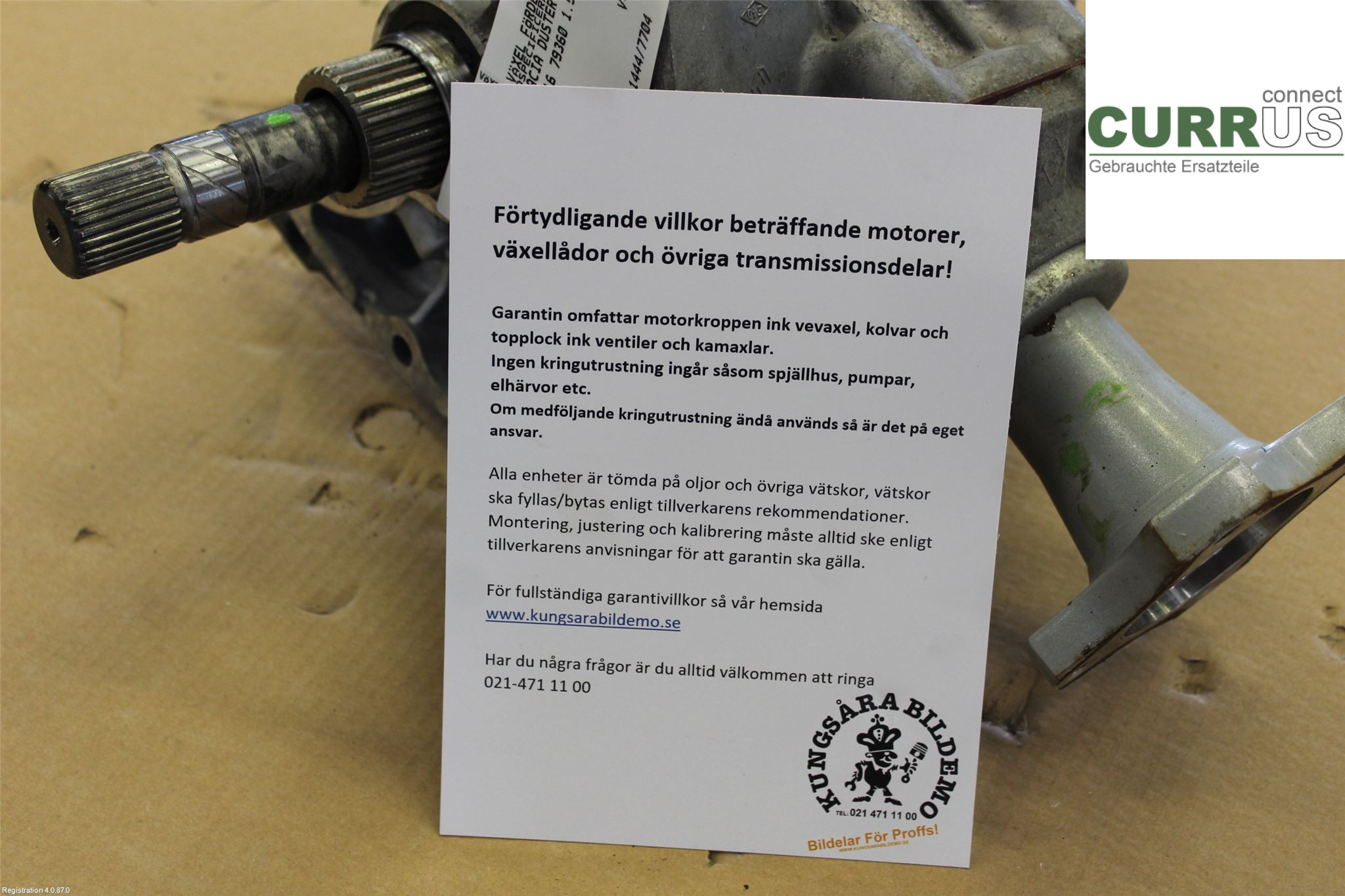 DACIA DUSTER  10-17 Distribution gear box 331000153R 1.5L K9K-658