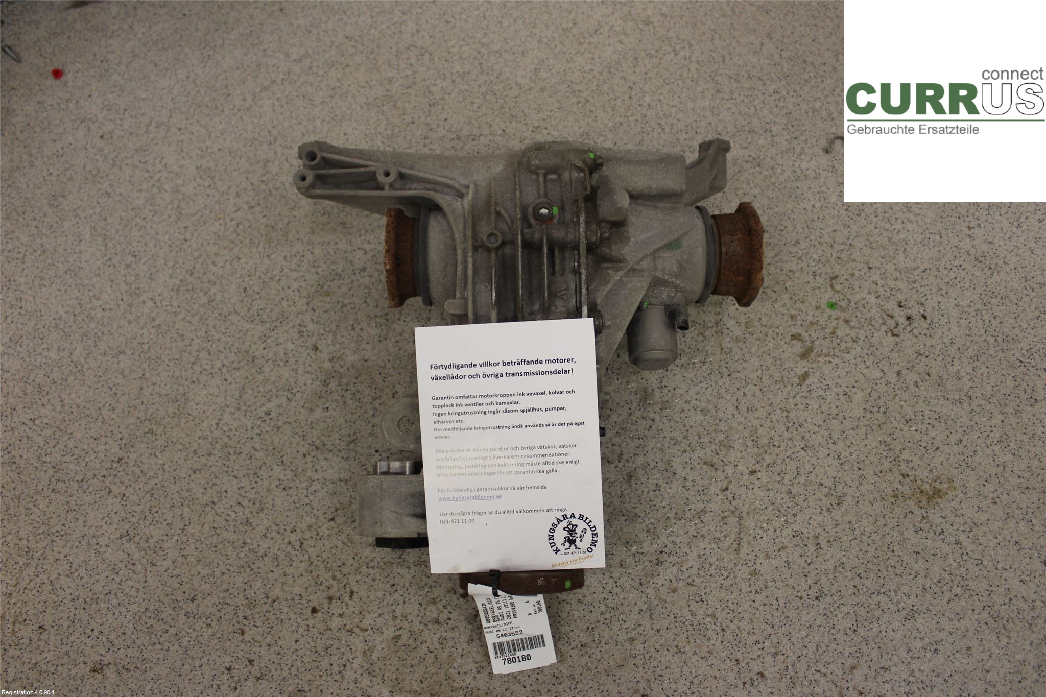 AUDI A5  17- Differential 0B0500043M 2.0L DMTA