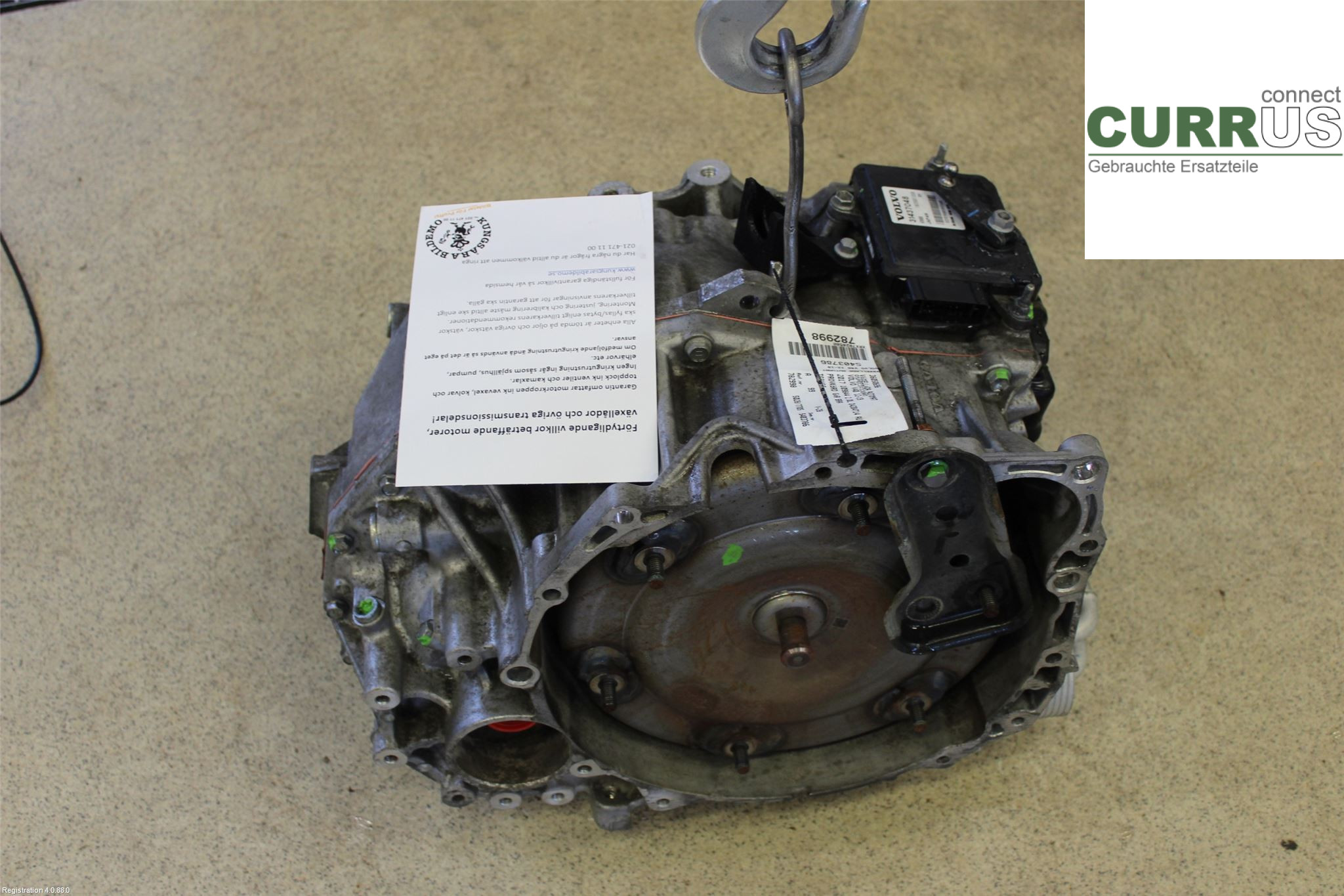 VOLVO V40  12-19 Gearbox (Automatic) 36050696 2.0L D4204T14