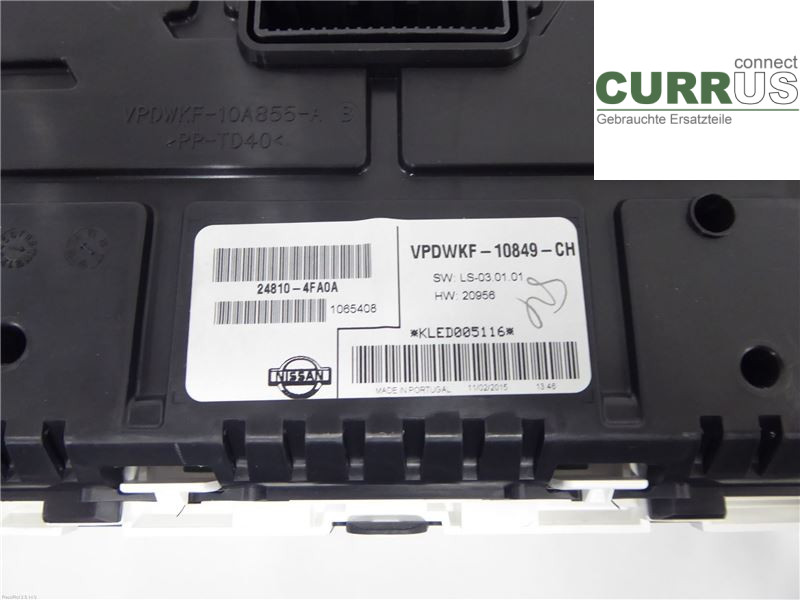 NISSAN E-NV200 / EVALIA Instrumentenkombination 248104FA0A 