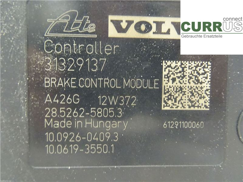 VOLVO S60      11-13 ABS hydraulisk enhed 31329138 1,6D D4162T