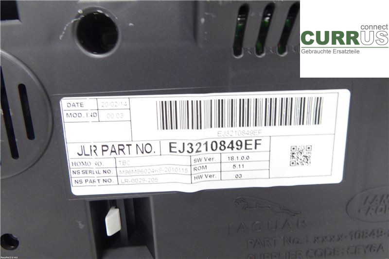 LAND ROVER EVOQUE  L538  11-18 Bloc instruments / combiné LR053161 