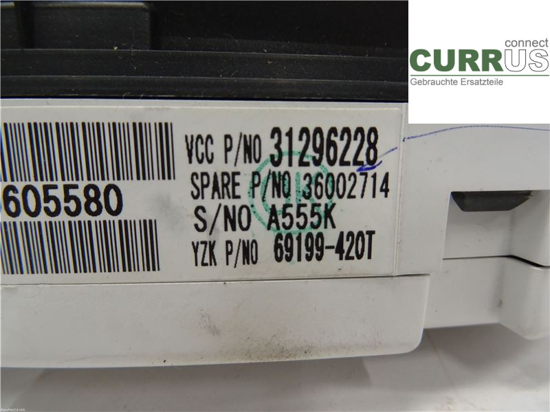 VOLVO V50      08-12 Instrumentenkombination 36002714 1,6D D4162T