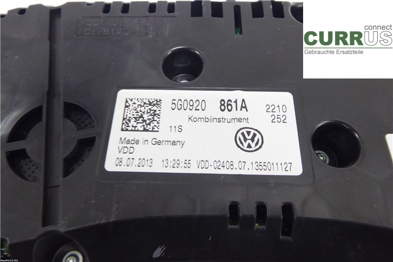 VW GOLF / E-GOLF VII   13-20 Instrument cluster / comb 5G0920861A 1,6TDI CLHA