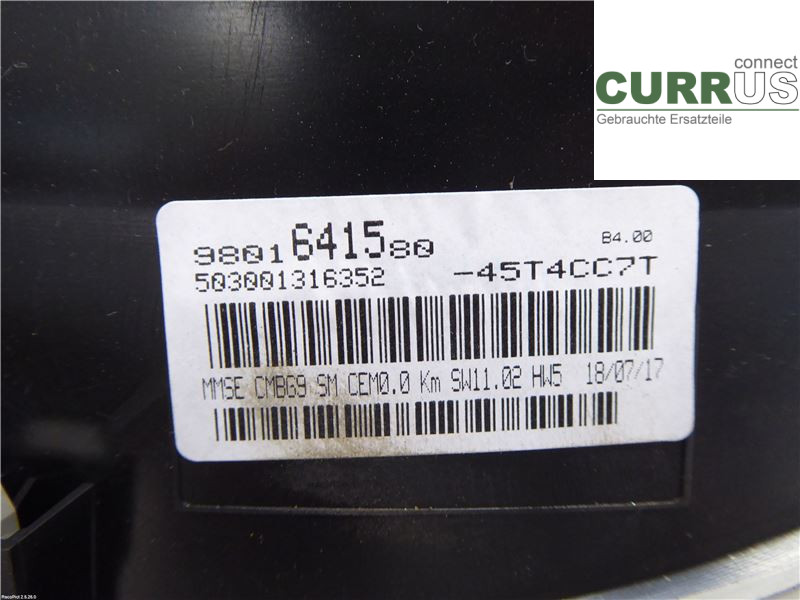 CITROEN BERLINGO  08-18 Instrumentkam 9801641580 BHY