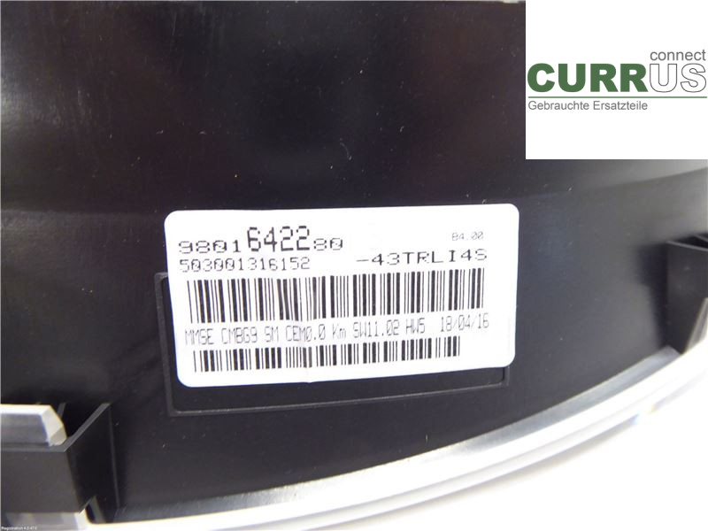 CITROEN BERLINGO  08-18 Instrumentkam 9801642280 BHW