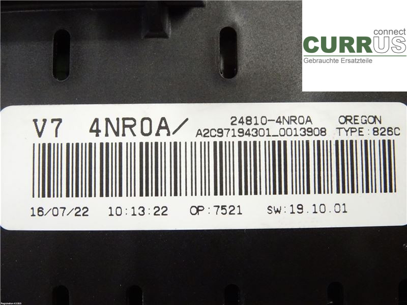 NISSAN LEAF  11-17 Instrument cluster / comb 248104NR0A 