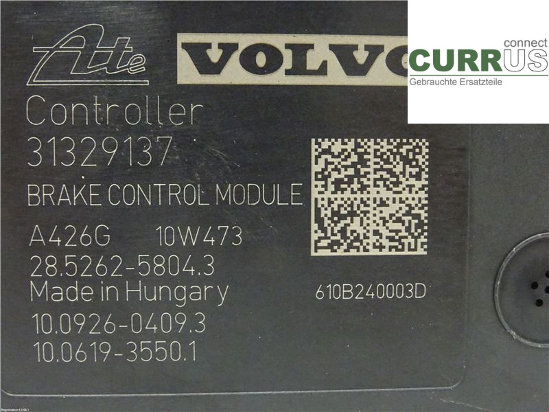 VOLVO S60      11-13 ABS hydraulisk enhed 31329138 D5204T2