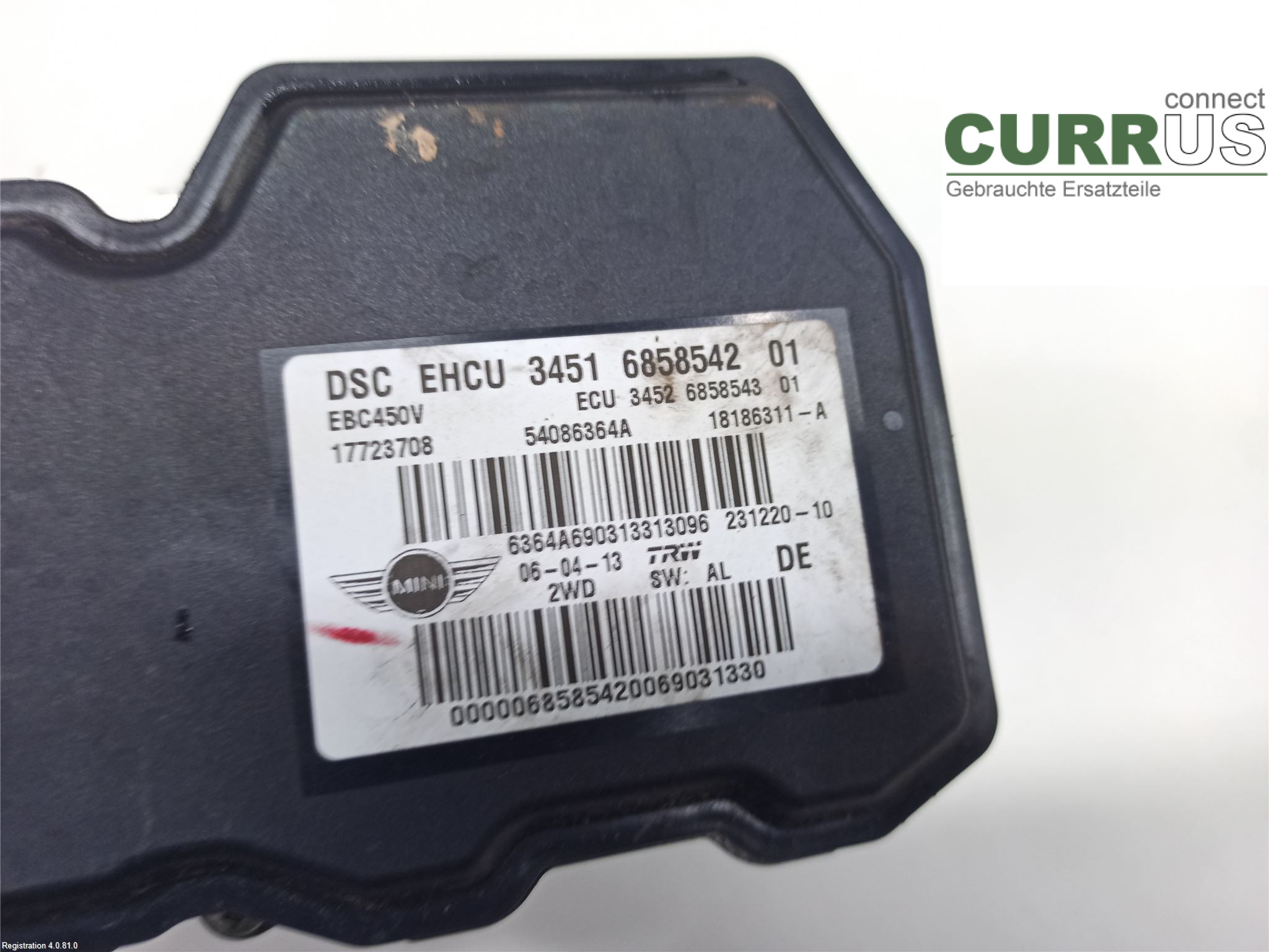 MINI CABRIO R57  07-15 ABS hydraulisk enhed 34 51 6 874 553 N18-B16A