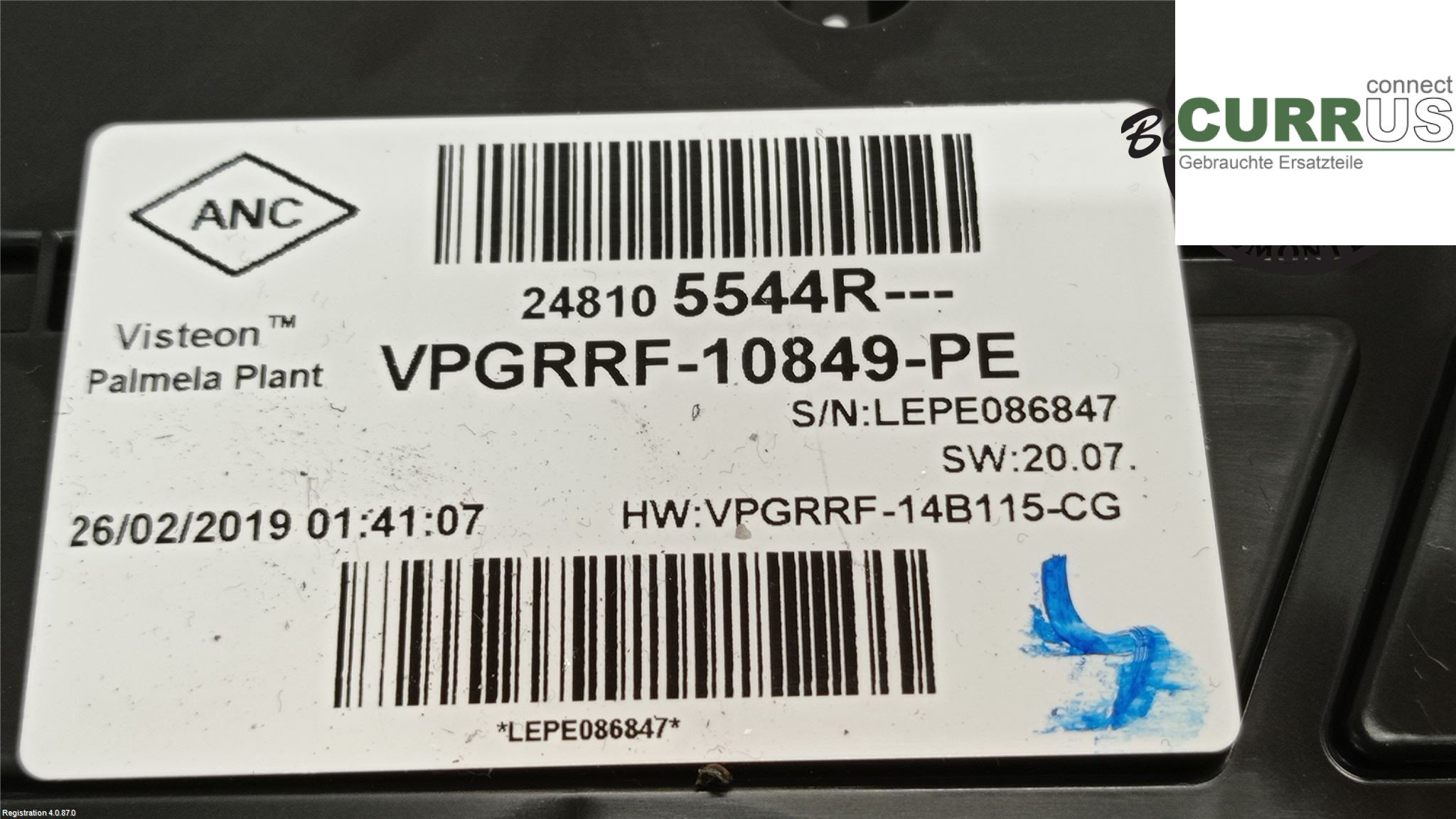 RENAULT CAPTUR 13-19 Instrumentenkombination 248103522R H4B-408