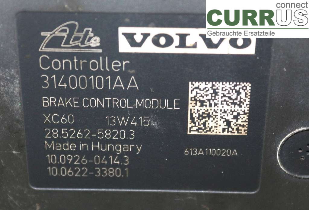 VOLVO V60  14-18 Unité hydraulique ABS 31400546 D4 2,0 163hk