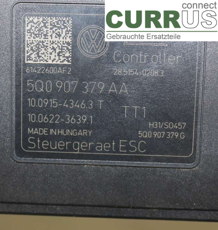 VW GOLF / E-GOLF VII   13-20 ABS Hydraulic unit 5Q0614517T 1,6TDI 105HK